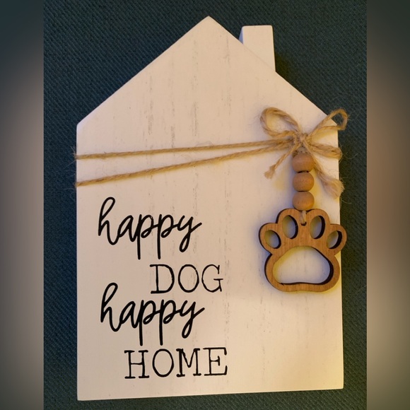 White Wooden Dog House Decor - Picture 1 of 5